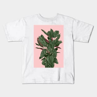 Modern House plant in pink 5, Abstract Plant Art Kids T-Shirt